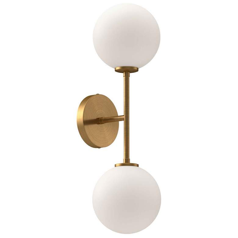 Image 1 Cassia 20 1/4" High Aged Gold 2-Light Wall Sconce