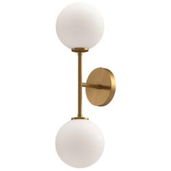 Cassia 20 1/4" High Aged Gold 2-Light Wall Sconce