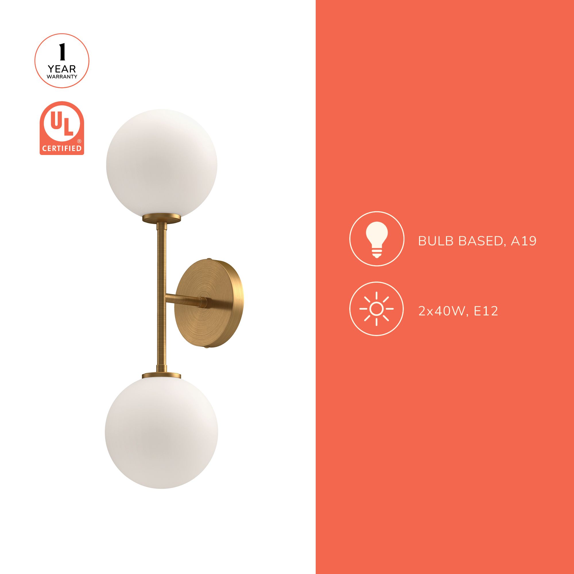 Image 3 Cassia 20 1/4" High Aged Gold 2-Light Wall Sconce more views