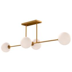 Cassia 48" Wide Aged Gold 4-Light Pendant