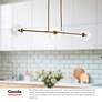 3_Cassia 48" Wide Aged Gold 4-Light Pendant more views