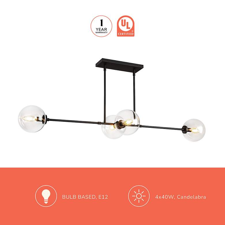 Image 4 Cassia 48" Wide Aged Gold 4-Light Pendant more views