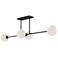 Cassia 48" Wide Matte Black 4-Light Linear Pendant