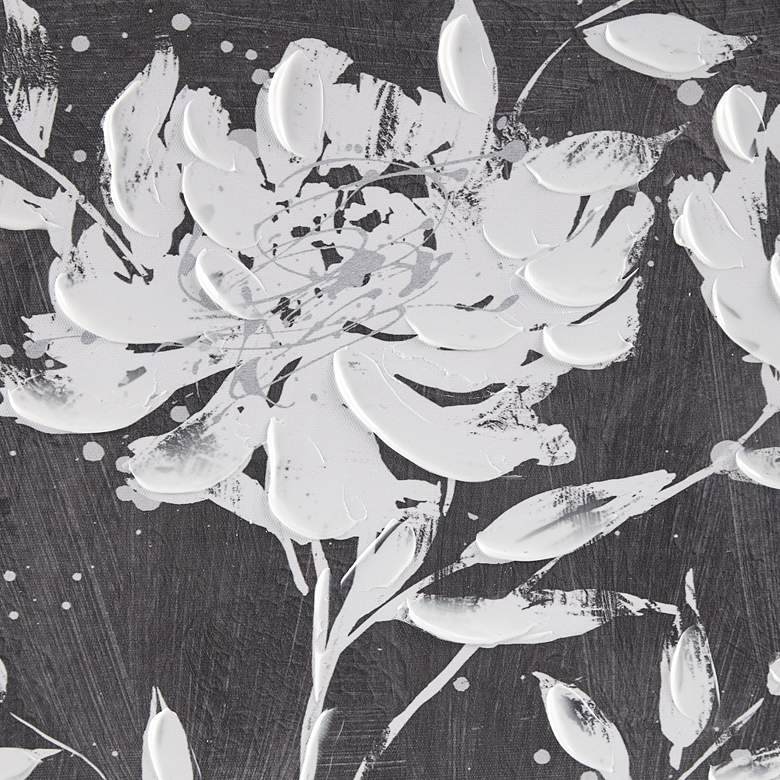 Image 3 Cassia Floral 20 3/4" White Black White 2-Piece Wall Art Set more views