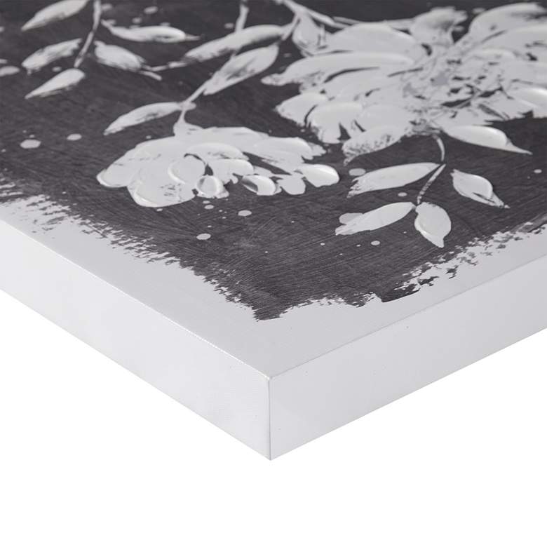 Image 6 Cassia Floral 20 3/4 inch White Black White 2-Piece Wall Art Set more views