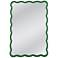 Cassia Green 24" x 36" Wavy Rectangular Wall Mirror