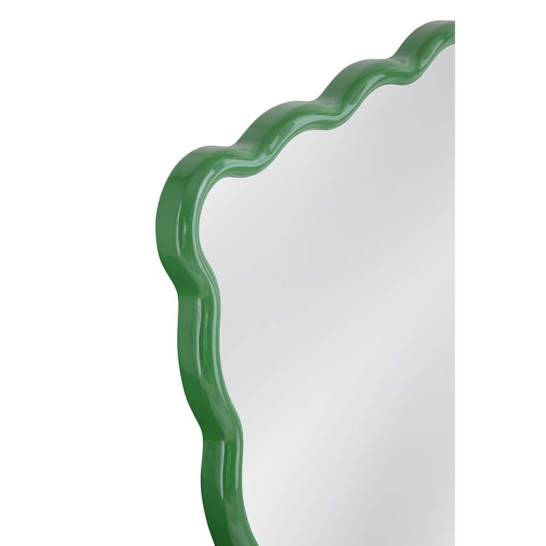 Image 3 Cassia Green 24" x 36" Wavy Rectangular Wall Mirror more views