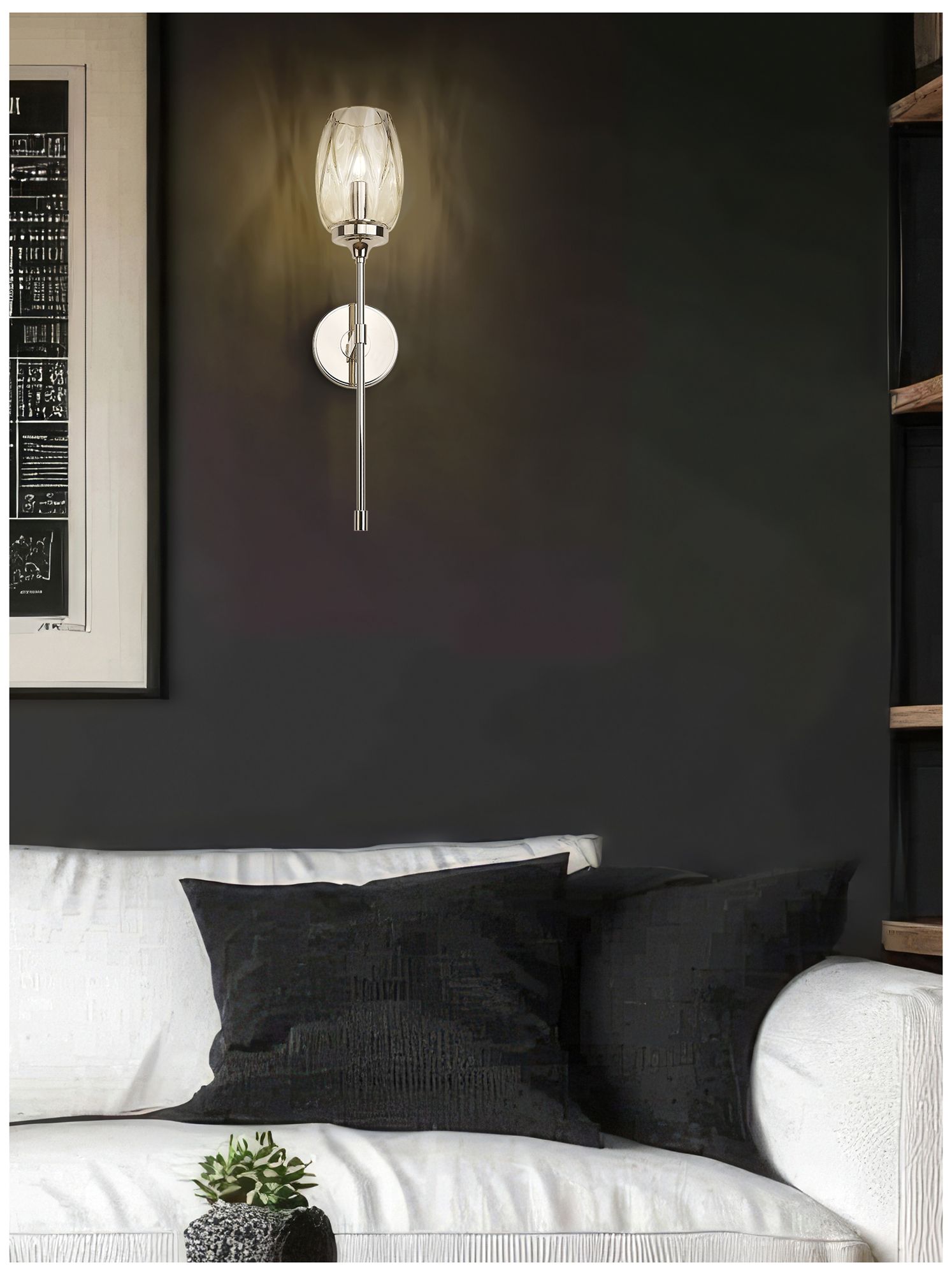 Image 2 Cassian by Z-Lite Polished Nickel 1 Light Wall Sconce more views