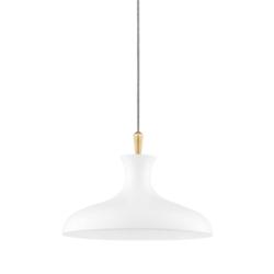 Cassidy 15&quot; Wide Aged Brass and Soft White Pendant Light