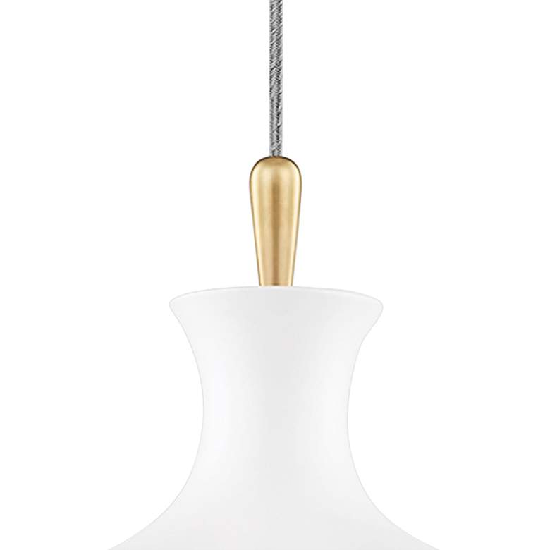 Image 2 Cassidy 15" Wide Aged Brass and Soft White Pendant Light more views
