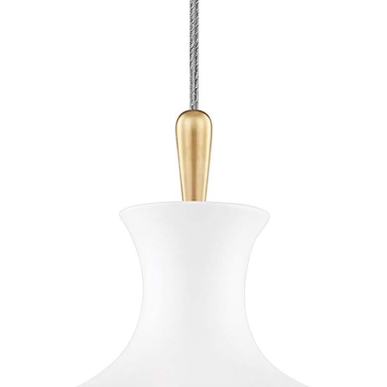 Image 2 Cassidy 15" Wide Aged Brass and Soft White Pendant Light more views