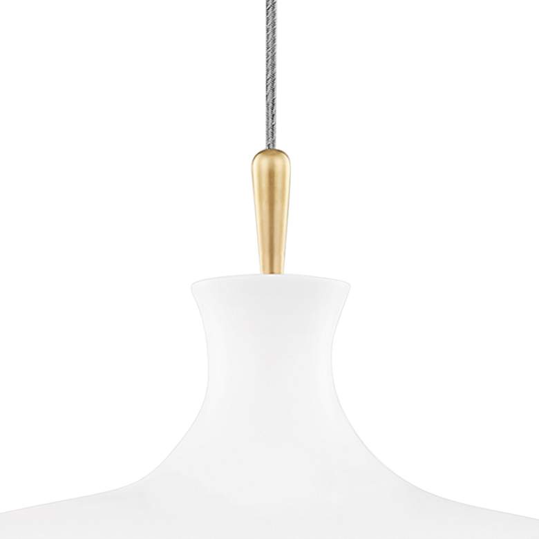 Image 2 Cassidy 21 inch Wide Aged Brass and Soft White Pendant Light more views