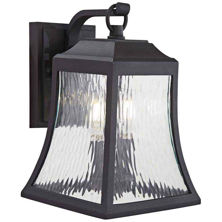 Image 1 Cassidy Park 12 3/4" High Black Outdoor Wall Light