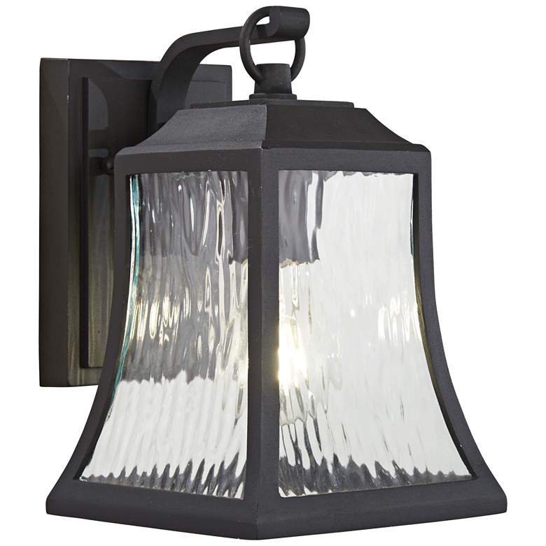 Image 1 Cassidy Park 9 3/4 inch High Black Outdoor Wall Light