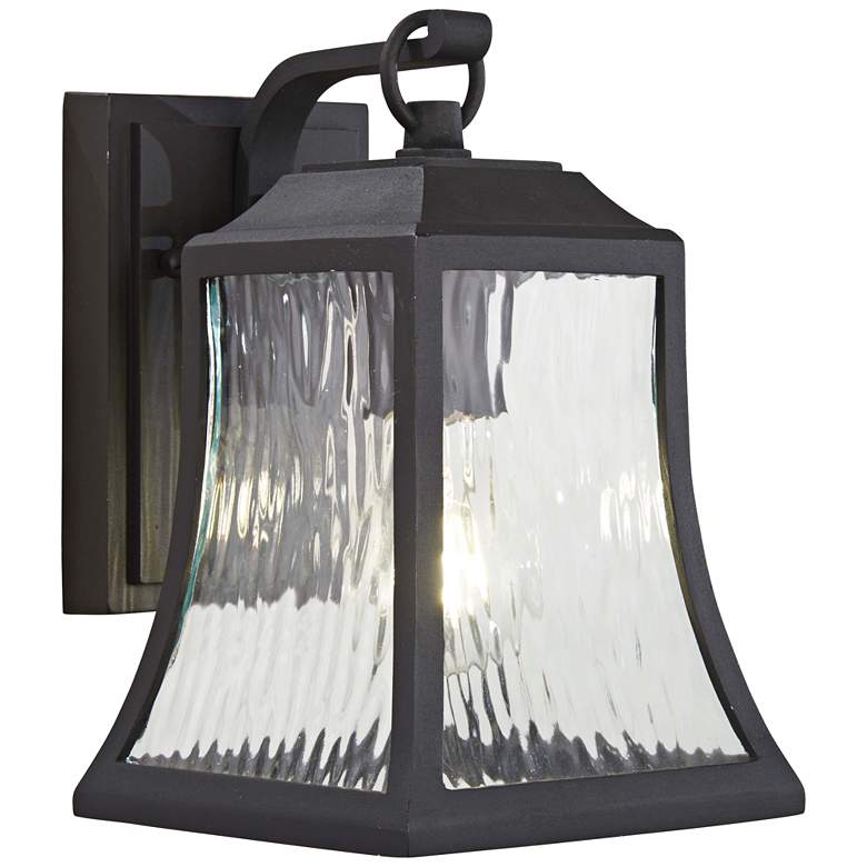 Image 1 Cassidy Park 9 3/4" High Black Outdoor Wall Light