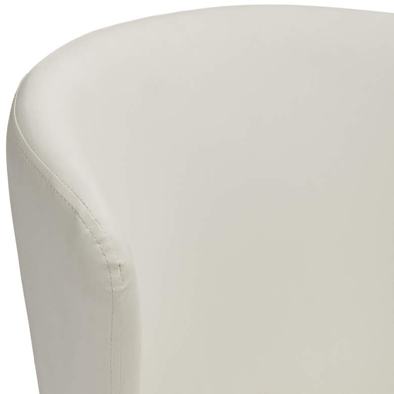 Image 4 Cassidy White Faux Leather Adjustable Swivel Bar Stool more views