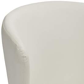 Image4 of Cassidy White Faux Leather Adjustable Swivel Bar Stool more views