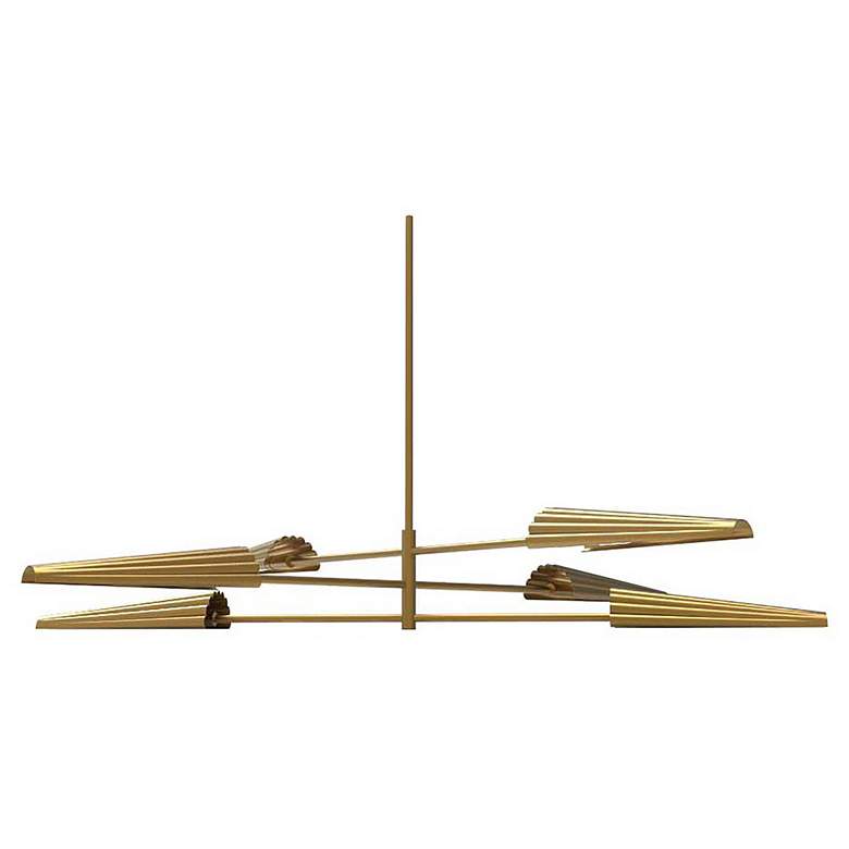 Image 1 Cassie 47.75" Wide 6 Light 3.Tier Aged Brass Chandelier