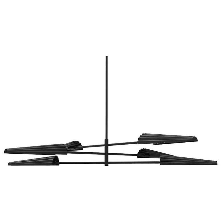 Image 1 Cassie 47 3/4" Wide Matte Black 6-Light Chandelier