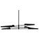 Cassie 47 3/4" Wide Matte Black 6-Light Chandelier