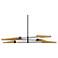 Cassie 47 3/4"W Black and Brass 6-Light 3-Tier Chandelier