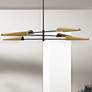 1_Cassie 47 3/4"W Black and Brass 6-Light 3-Tier Chandelier