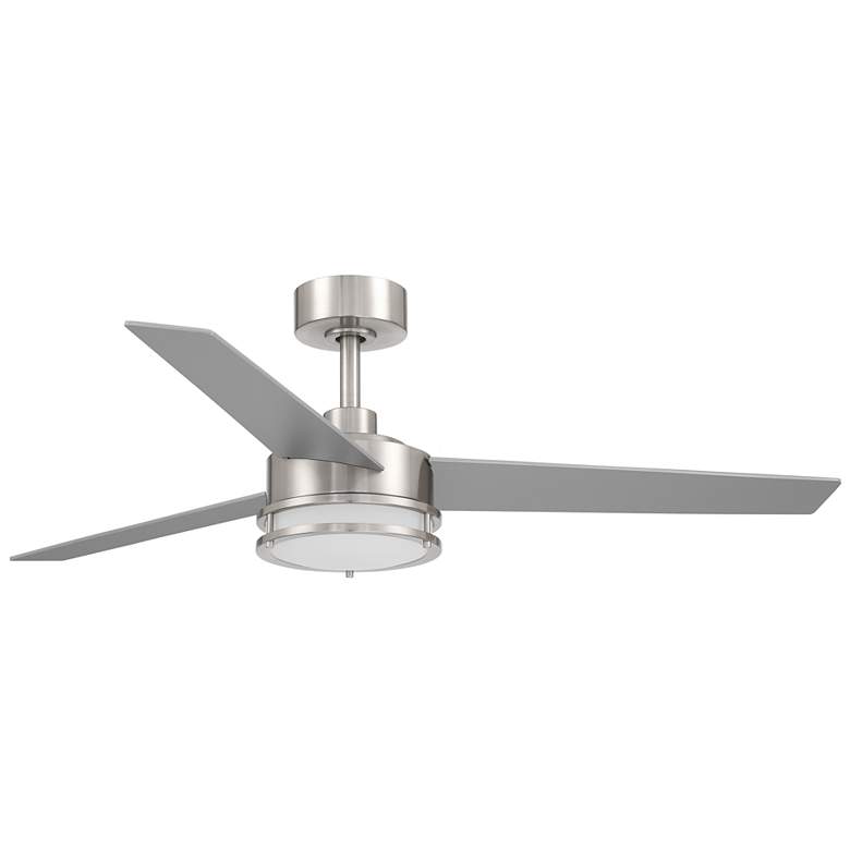 Image 1 Cassini 52 in. LED Brushed Nickel Standard Mount Smart Ceiling Fan