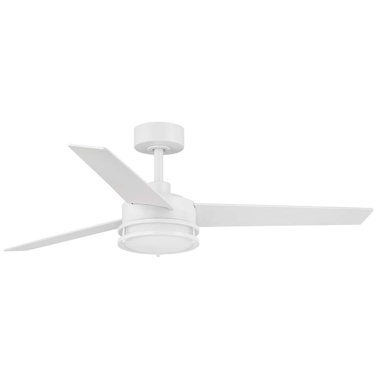 Image 1 Cassini 52 in. LED Matte White Standard Mount Smart Ceiling Fan