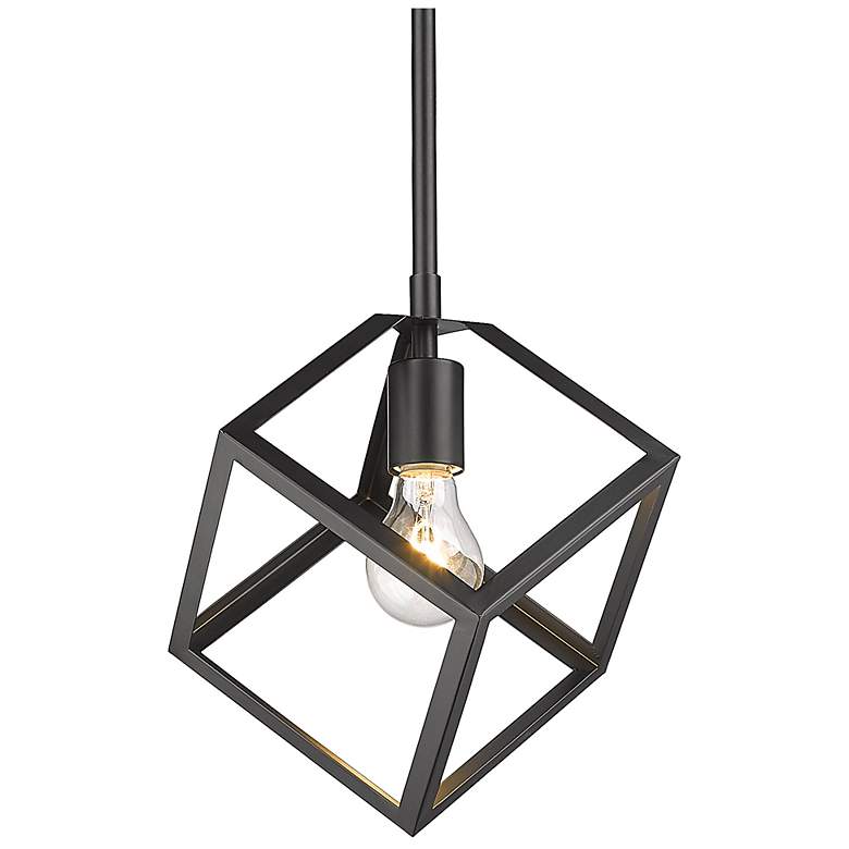 Image 1 Cassio 10 1/2 inch Wide Matte Black 1-Light Mini Pendant