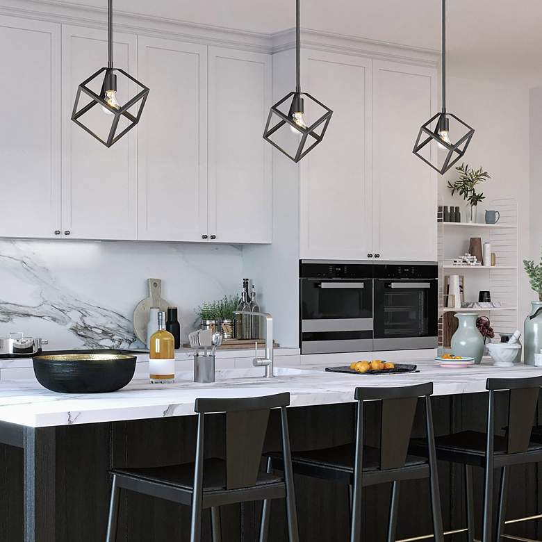 Image 2 Cassio 10 1/2" Wide Matte Black 1-Light Mini Pendant more views