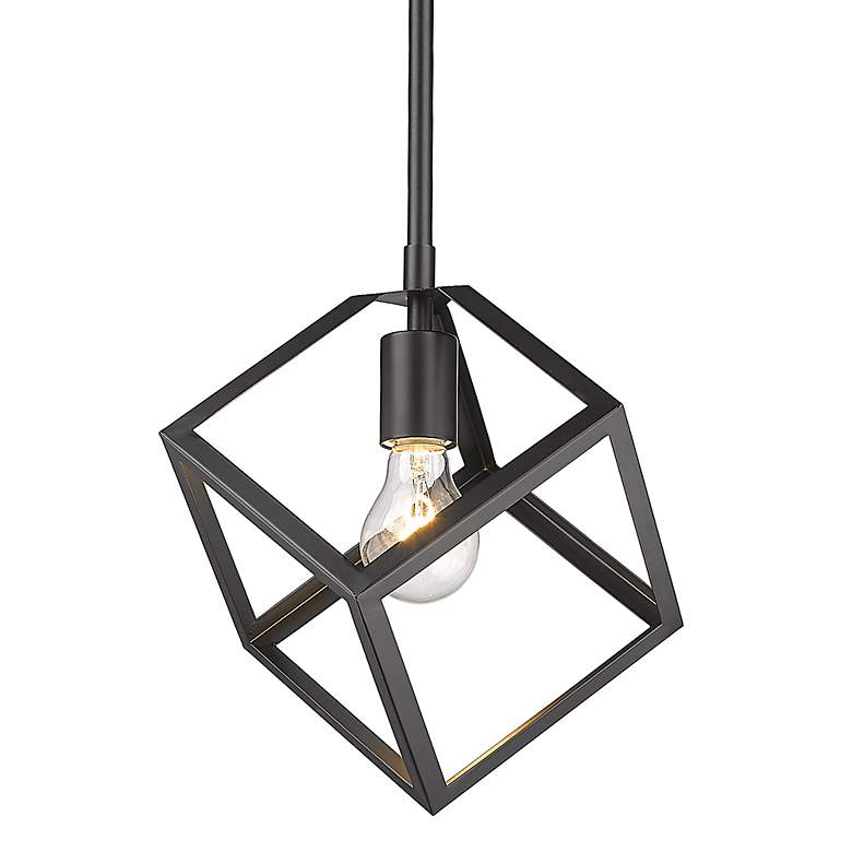 Image 3 Cassio 10 1/2" Wide Matte Black 1-Light Mini Pendant more views