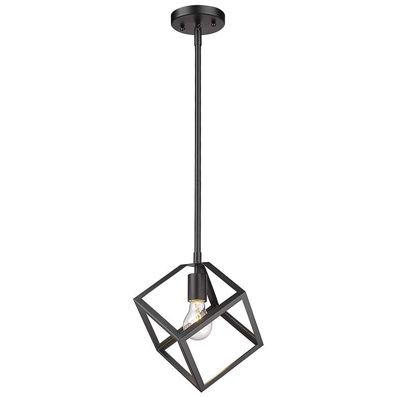 Image 4 Cassio 10 1/2" Wide Matte Black 1-Light Mini Pendant more views