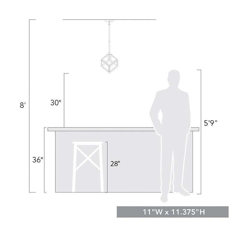 Image 6 Cassio 10 1/2" Wide Matte Black 1-Light Mini Pendant more views