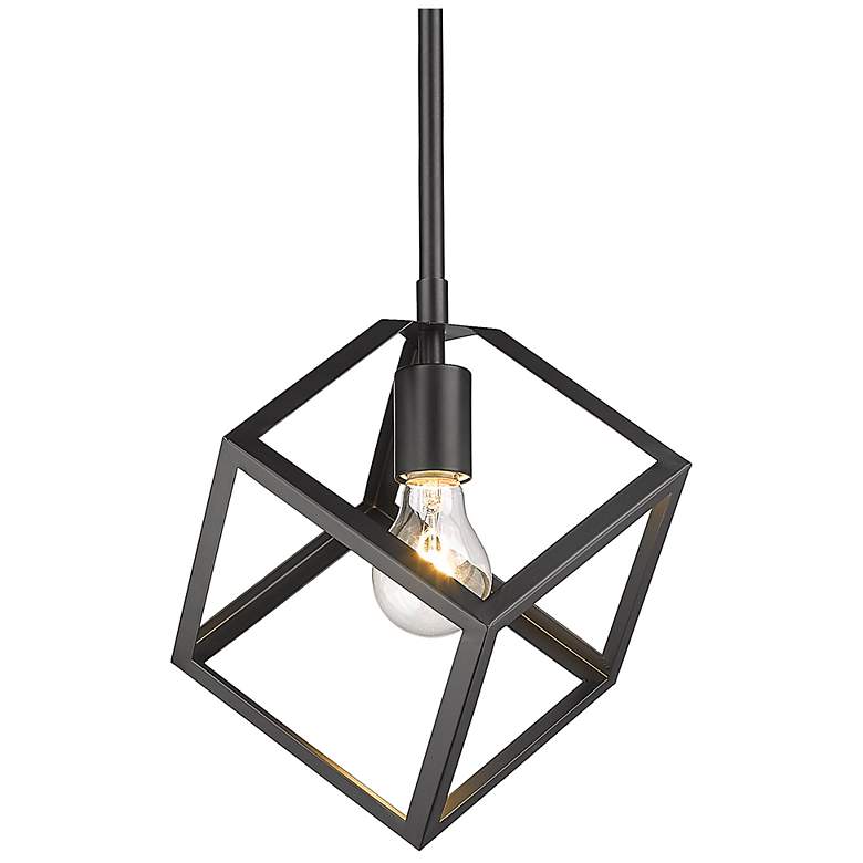 Image 2 Cassio 10 1/2" Wide Matte Black Mini Pendant