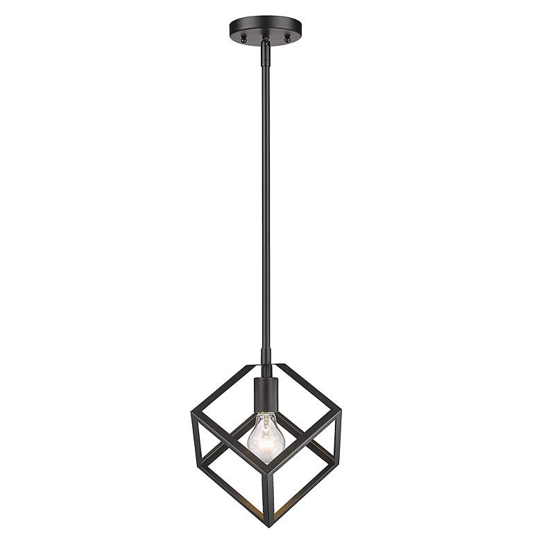 Image 3 Cassio 10 1/2" Wide Matte Black Mini Pendant more views