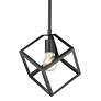 4_Cassio 10 1/2" Wide Matte Black Mini Pendant more views