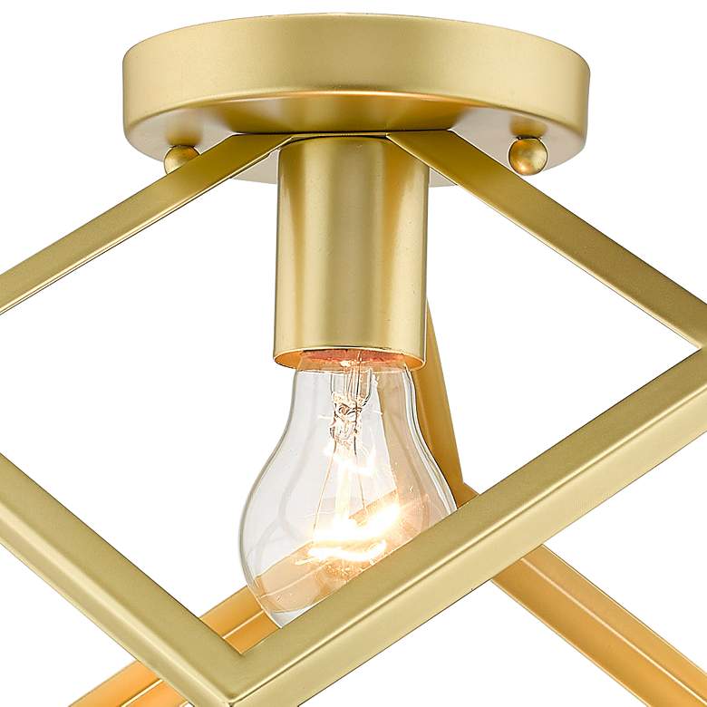 Image 3 Cassio 11 1/4" Wide Olympic Gold 1-Light Flush Mount more views