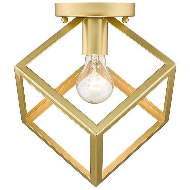 Image 4 Cassio 11 1/4 inch Wide Olympic Gold 1-Light Flush Mount more views