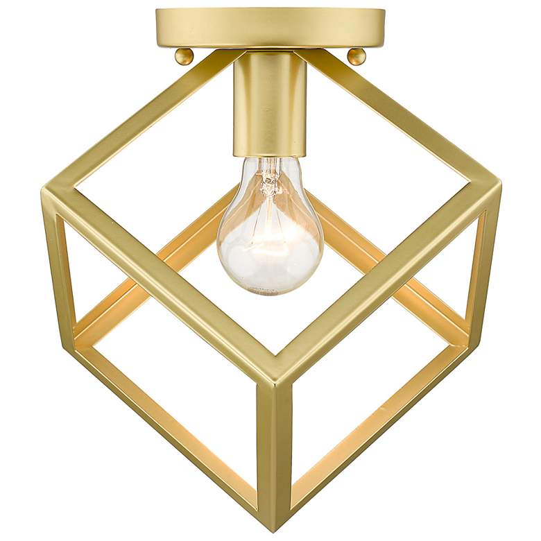 Image 4 Cassio 11 1/4" Wide Olympic Gold 1-Light Flush Mount more views
