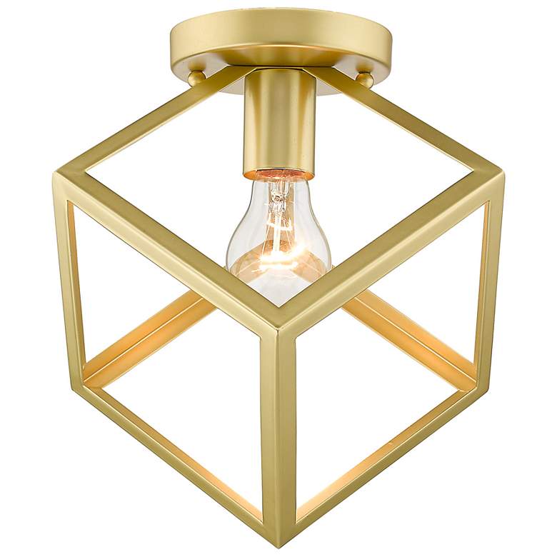 Image 5 Cassio 11 1/4" Wide Olympic Gold 1-Light Flush Mount more views