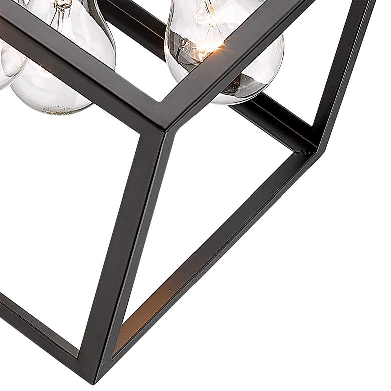 Image 3 Cassio 13 1/4" Wide Matte Black Metal 3-Light Ceiling Light more views