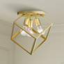 Cassio 13 1/4" Wide Olympic Gold Metal 3-Light Ceiling Light