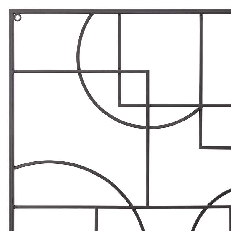 Image 4 Cassio 30" Square Matte Black Metal Wall Plaque more views