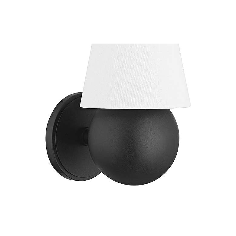 Image 2 Cassius 13 1/2 inch High Textured Black Wall Sconce more views
