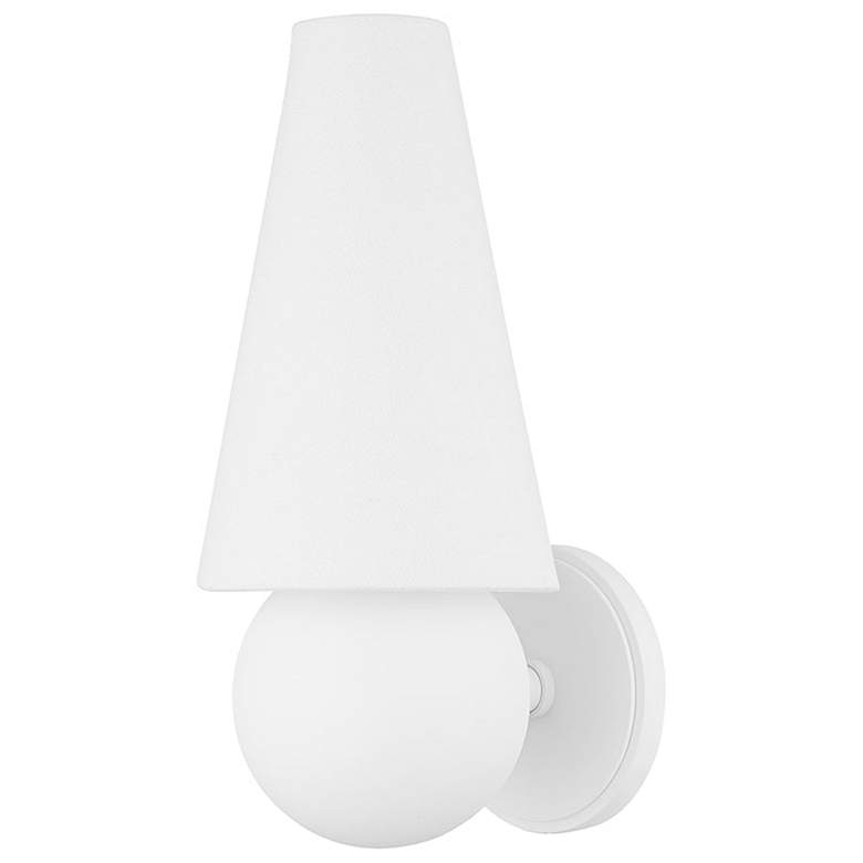 Image 1 Cassius 13 1/2 inch High Textured White Wall Sconce