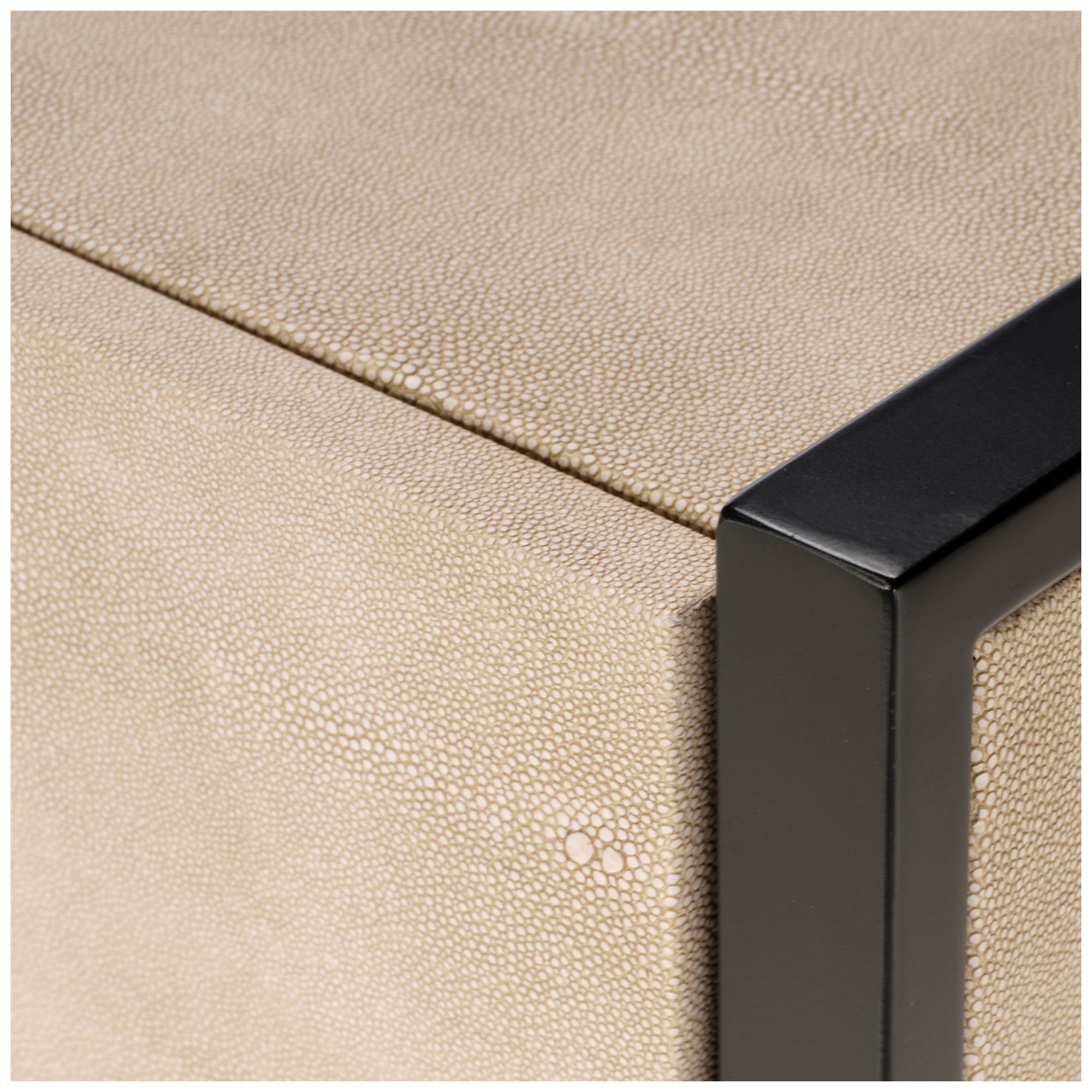 Image 4 Cassius 48"W Taupe Shagreen and Black 2-Drawer Console Table more views