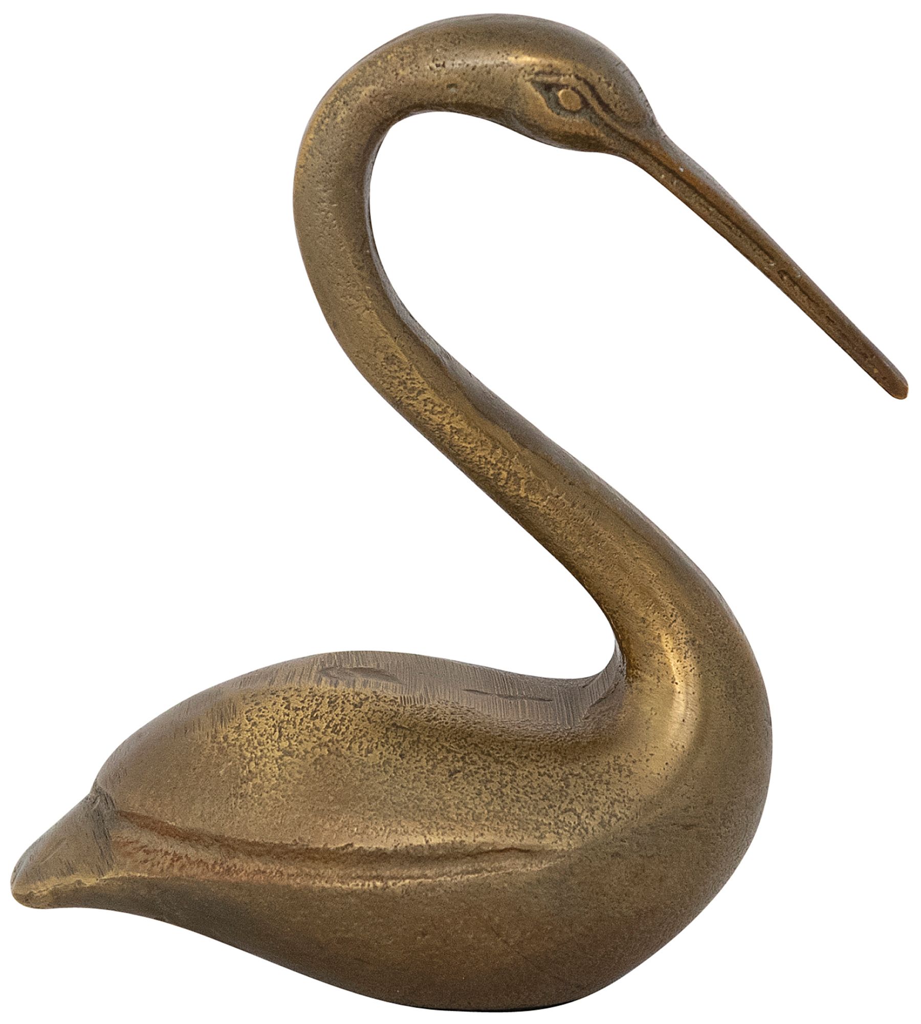 Image 2 Cast Aluminum Bird Figurine, Antique Gold Finish more views