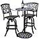 Cast Aluminum Outdoor Bar Stool and Table Set