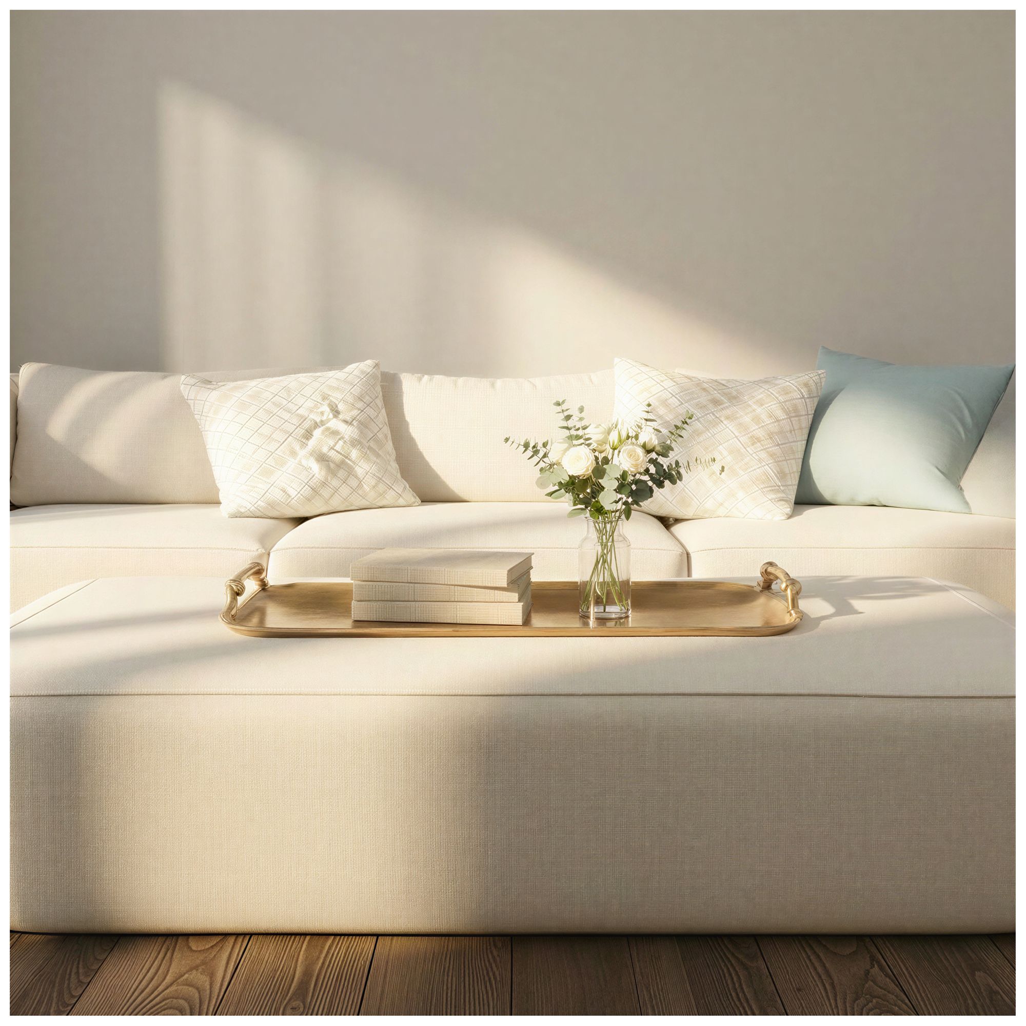 Image 2 Cast Aluminum Tray with Handles, Gold Finish more views