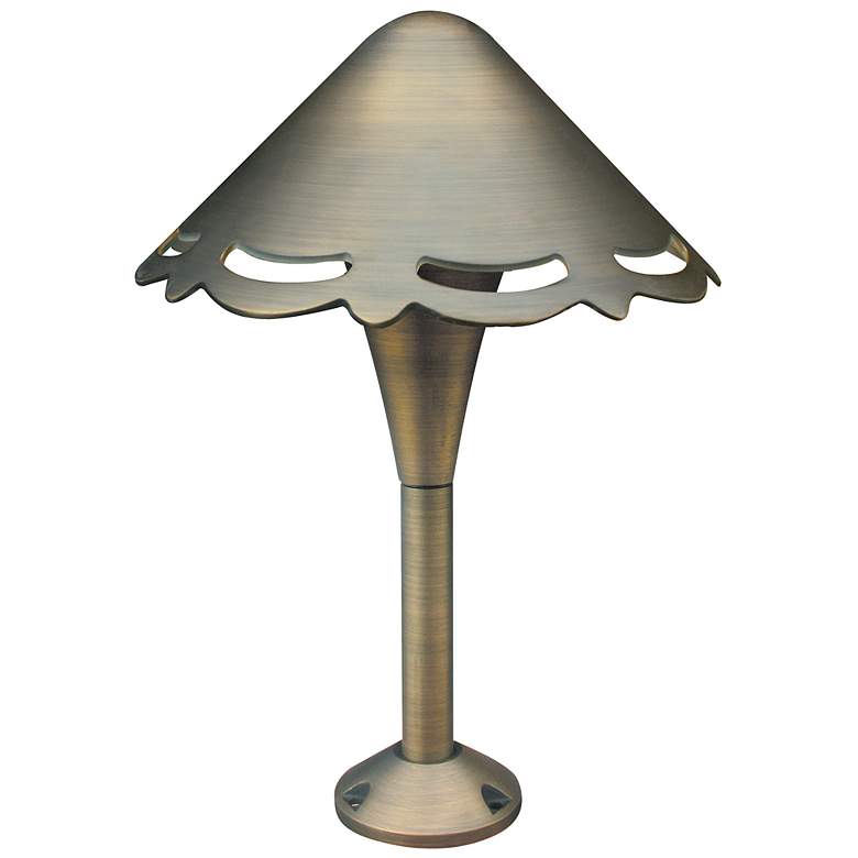 Image 1 Cast Brass Mushroom 8" High Bronze Landscape Path Light